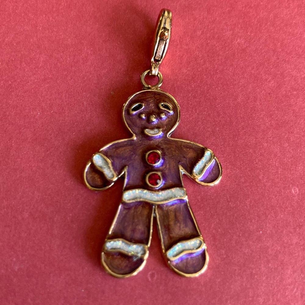 NWOT KIRK’S FOLLY GT CHARM or pendant for necklace—brown w/red buttons. $22 - Picture 1 of 4